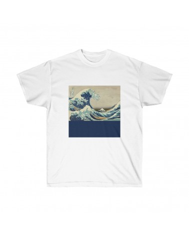 T-shirt HOKUSAI - The Great Wave,  couleur blanc