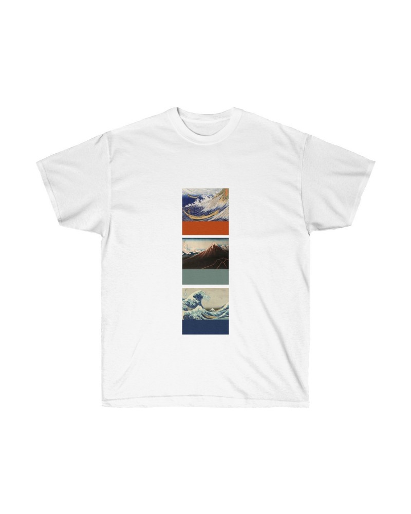 HOKUSAI - triptyque T-shirt , couleur blanc