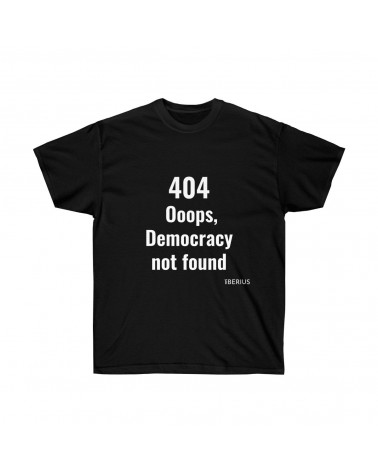 T-shirt ERREUR 404 couleur noir