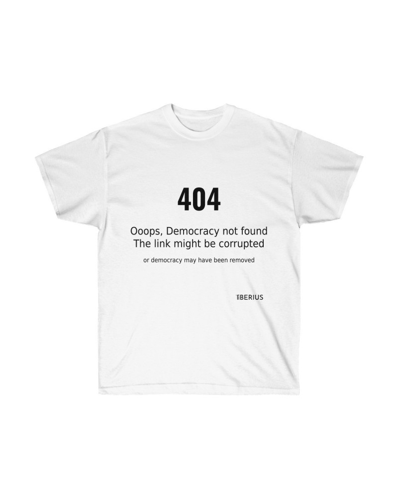 T-shirt erreur 404, version 2, couleur blanc