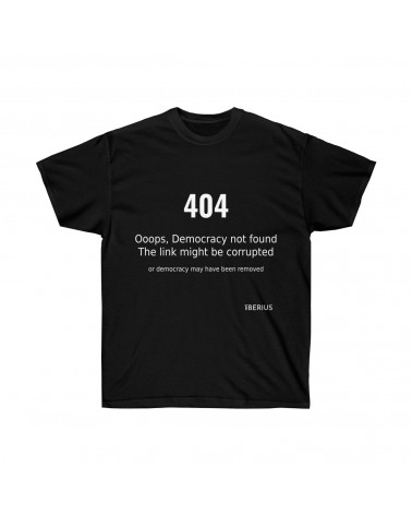T-shirt erreur 404, version 2, couleur noir