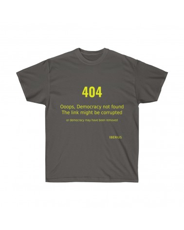 T-shirt erreur 404, version 2, couleur charcoal