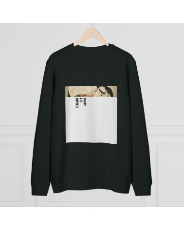 Sweatshirt HOKUSAI - Shunga ,  noir