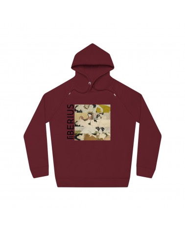 Hoodie HOKUSAI - Shunga, maroon