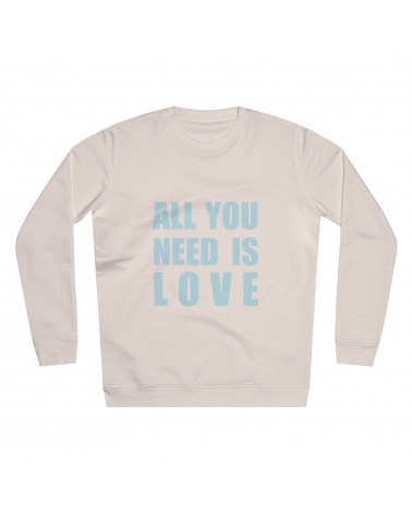 Sweatshirt ALL YOU NEE IS LOVE, couleur rose