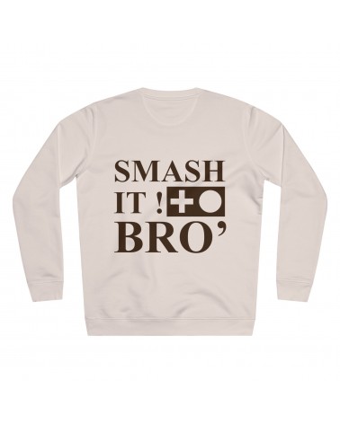 Sweatshirt SMASH IT ! Bro', couleur rose