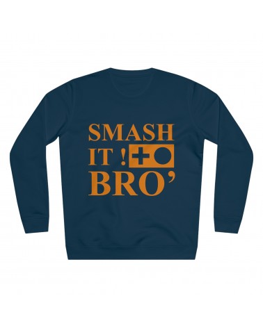 Sweatshirt SMASH IT ! Bro', couleur navy