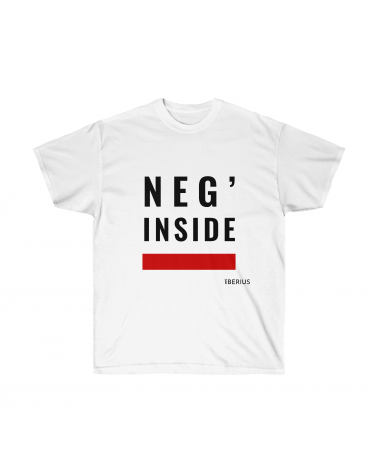 T-shirt Neg' Inside de la collection ANMWE, couleur blanc