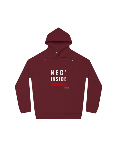 Hoodie Neg' Inside de la collection ANMWE, couleur maroon