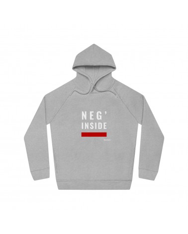 Hoodie Neg' Inside de la collection ANMWE, couleur gris chiné